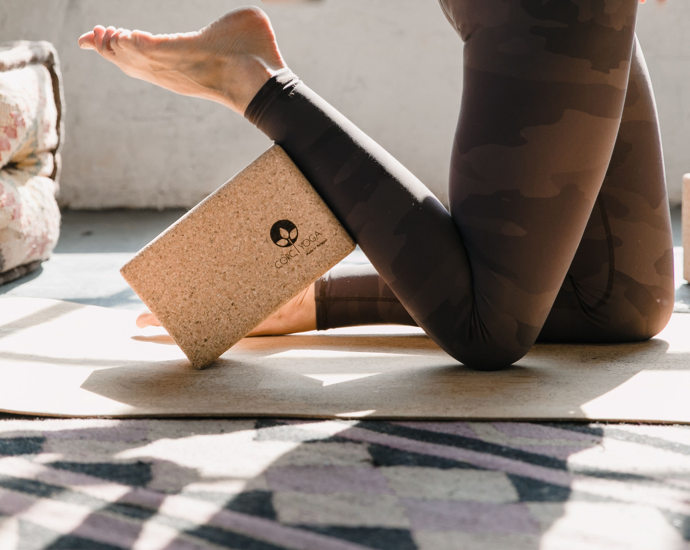 Large Cork Yoga Block, Natural Cork Wood, Ecofriendly, Meditation