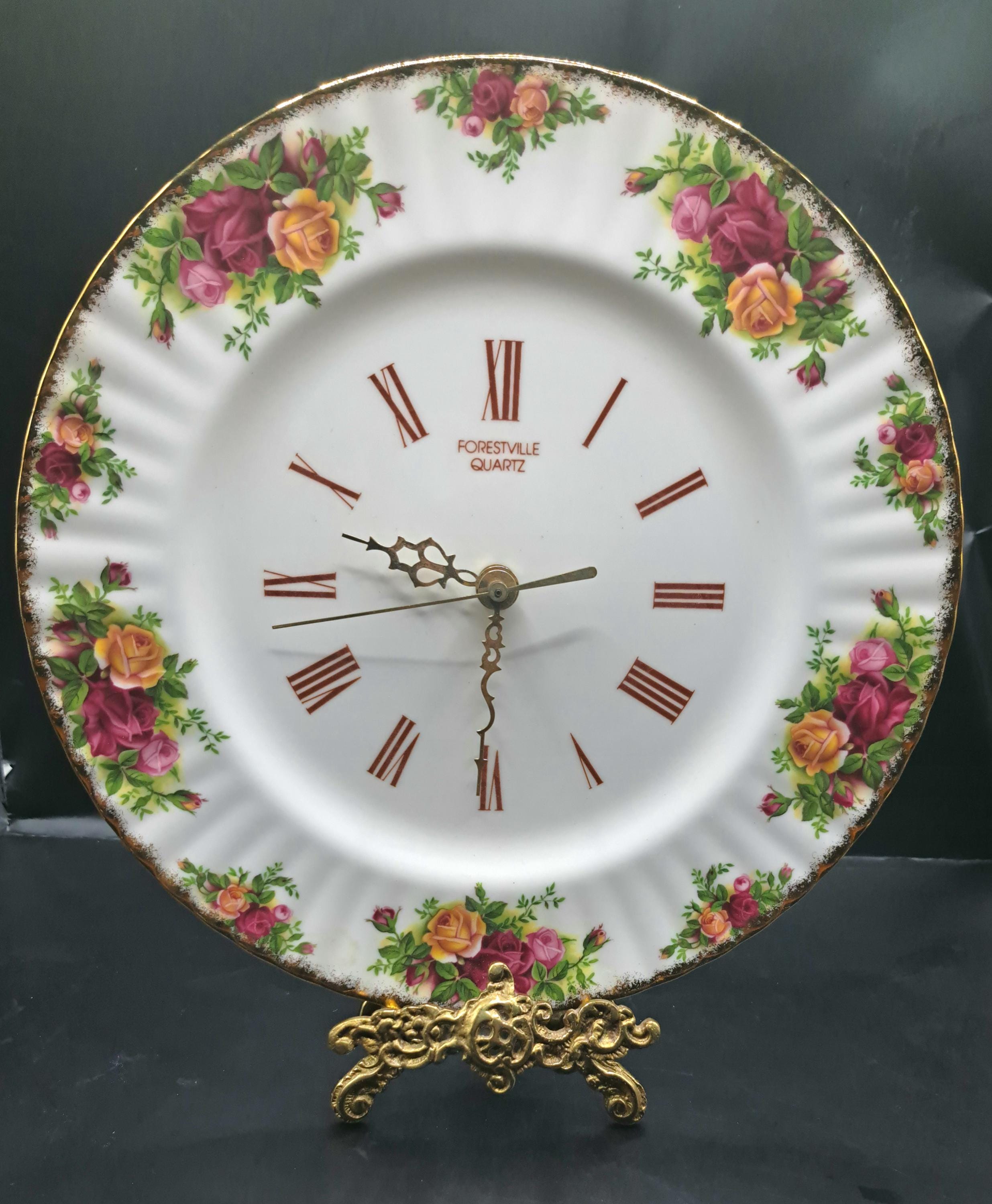 Vintage Royal Albert Old Country Roses Forestville Quartz Wall