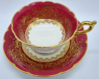 コールポート ビクトリア朝のレジーナ ティーカップとソーサー、英国製
