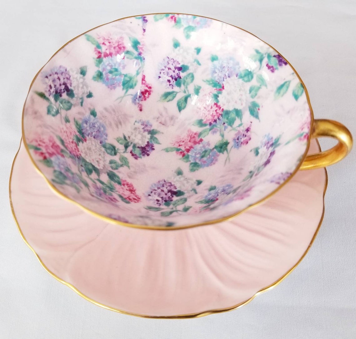 Shelley Oleander teacup and saucer light pink summer glory Etsy