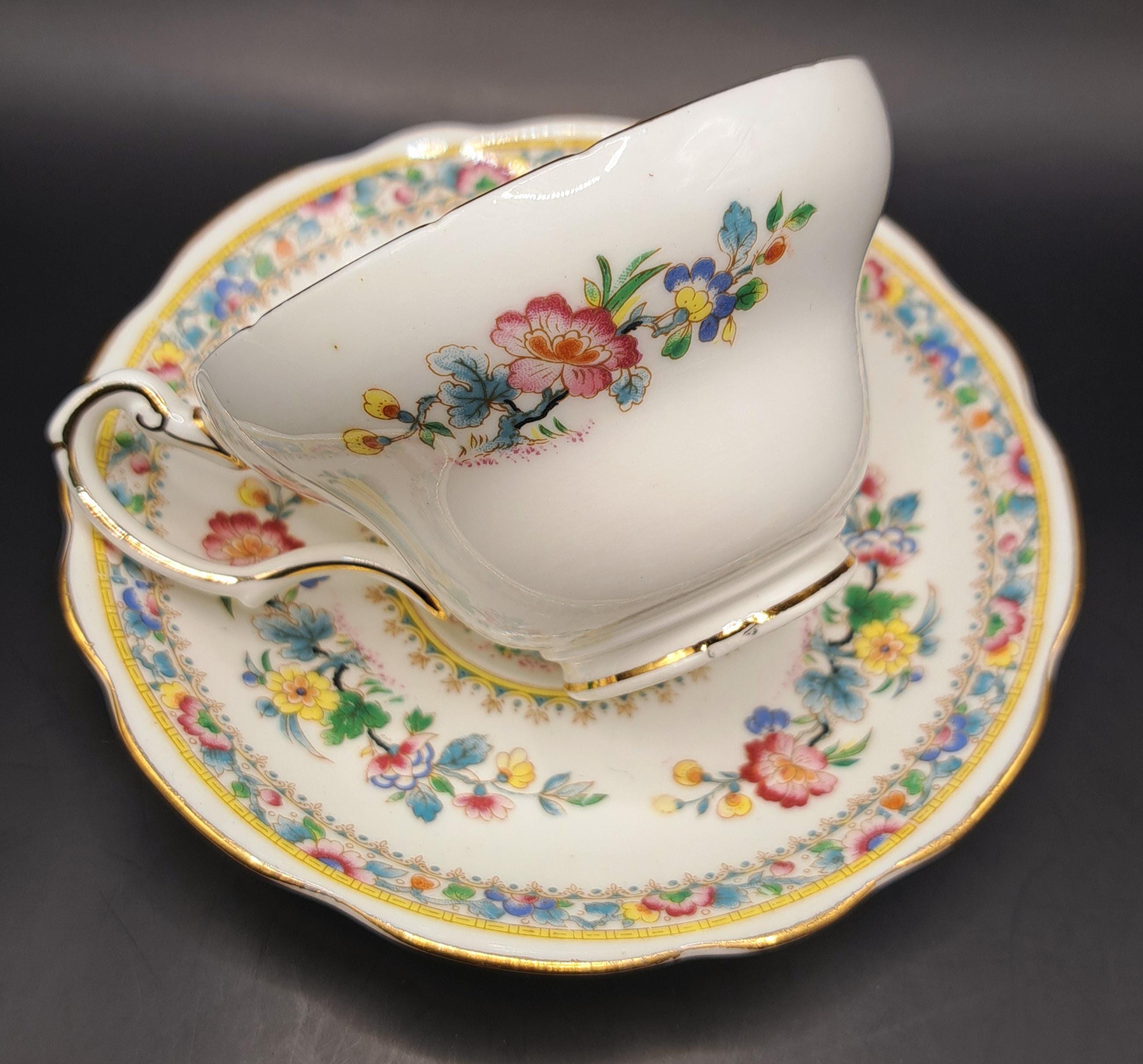 Foley Ming Rose Teacup and Saucer, Bone China Made in England - Etsy