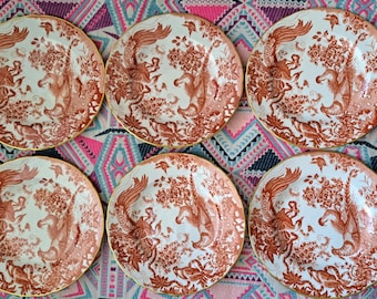 Priced Individually Red Aves by Royal Crown Derby plates 8.25 inches