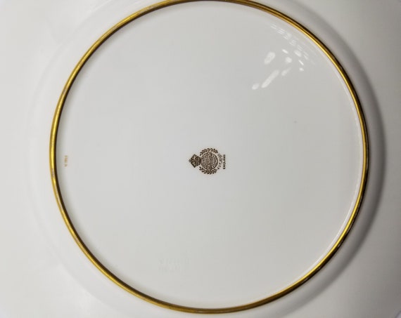 Royal Worcester Elegent Cobalt Blue and Gold Colour Cabinet Plate