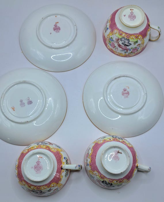 Priced Individually Minton Pink Cockatrice Teacup Saucer , Made in