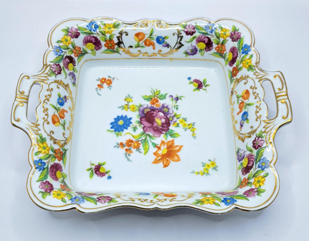 Noritake China Japan Dresdena Handled Dish - Etsy