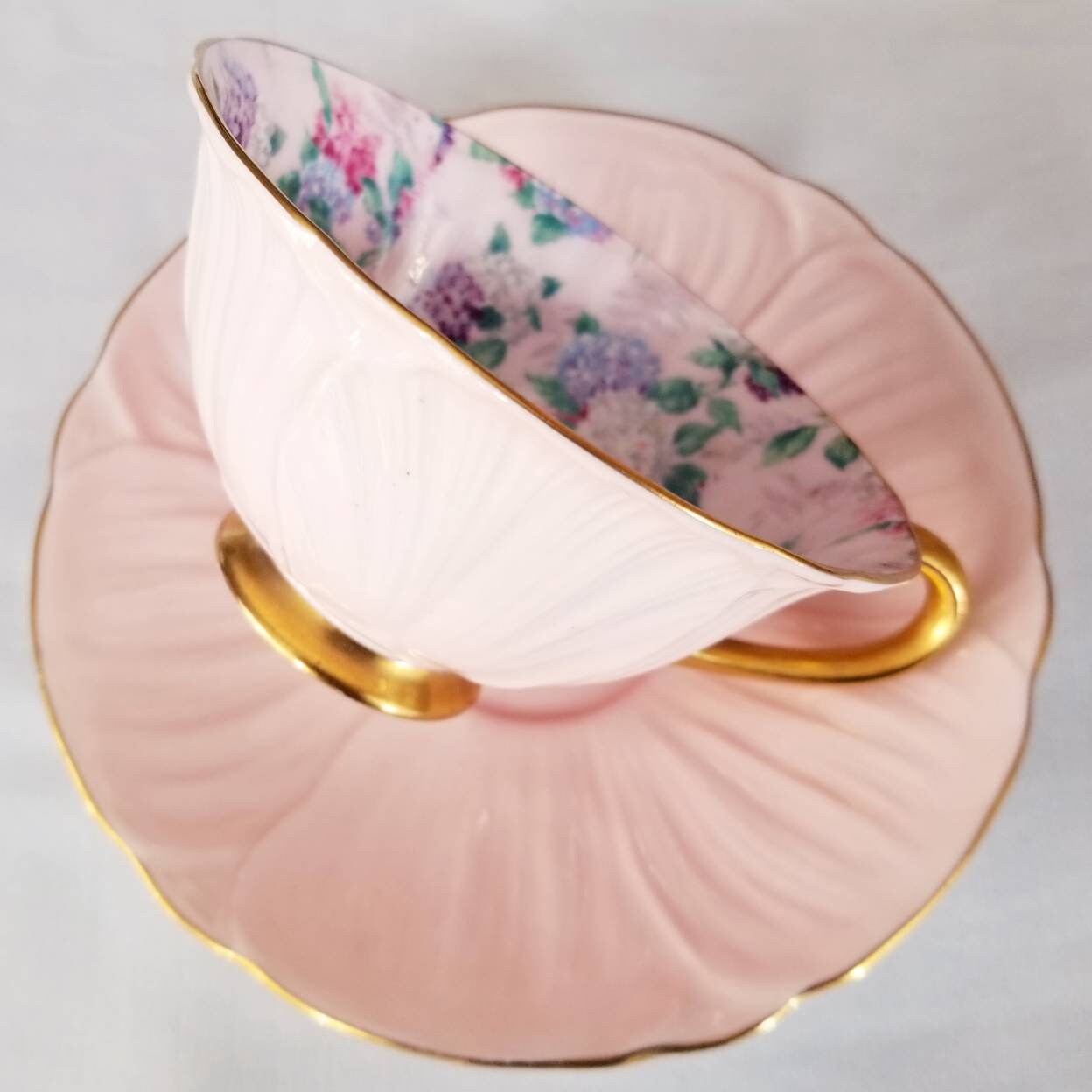 Shelley Oleander teacup and saucer light pink summer glory Etsy