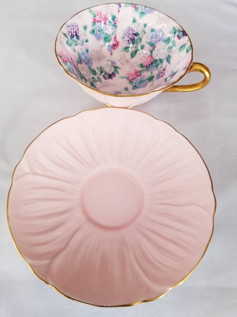 Shelley Oleander teacup and saucer light pink summer glory Etsy