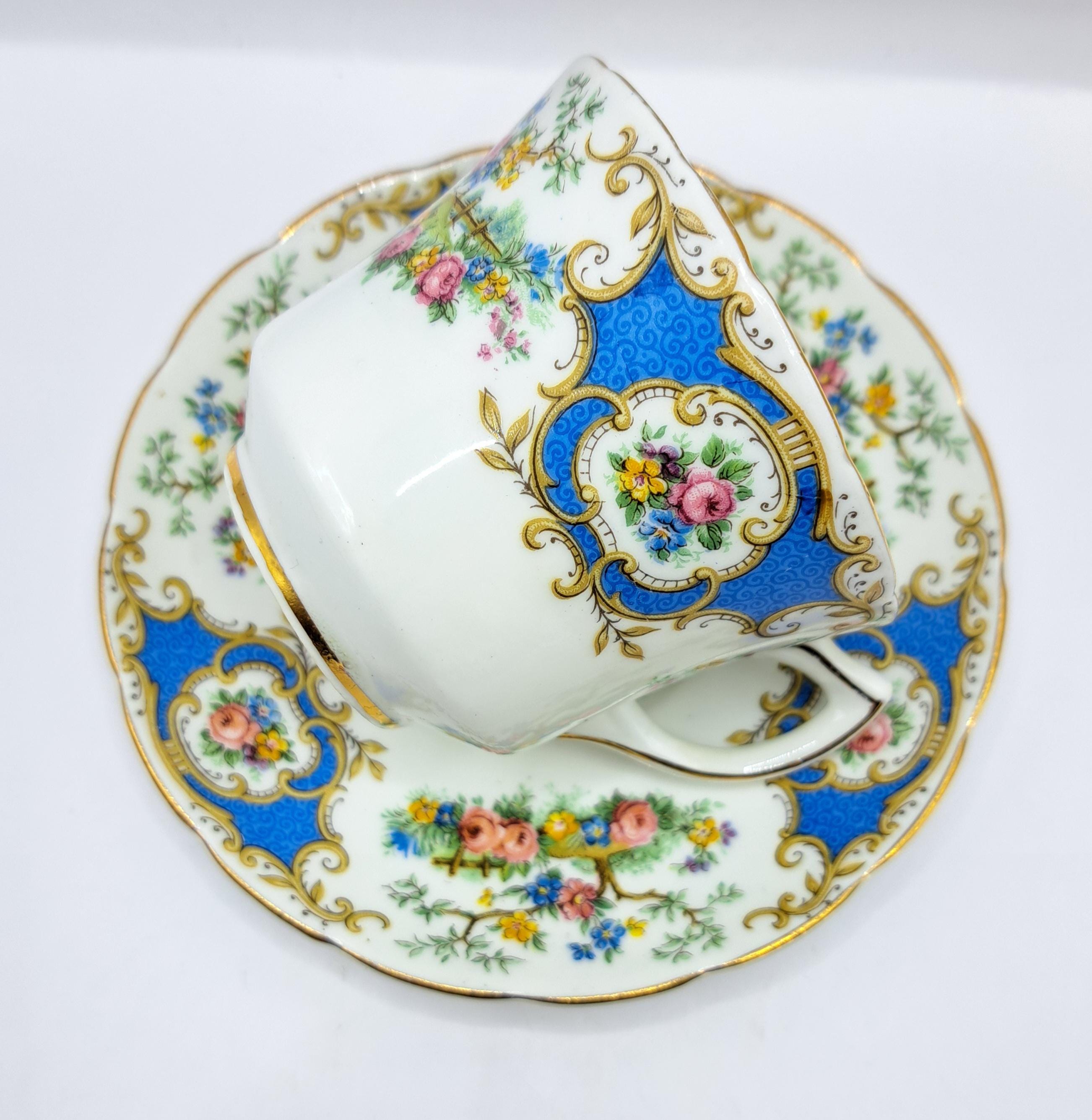 1940年代　コールポート『Broadway Blue』ティーセット 1940年代 コールポート『Broadway Blue』ティーセット