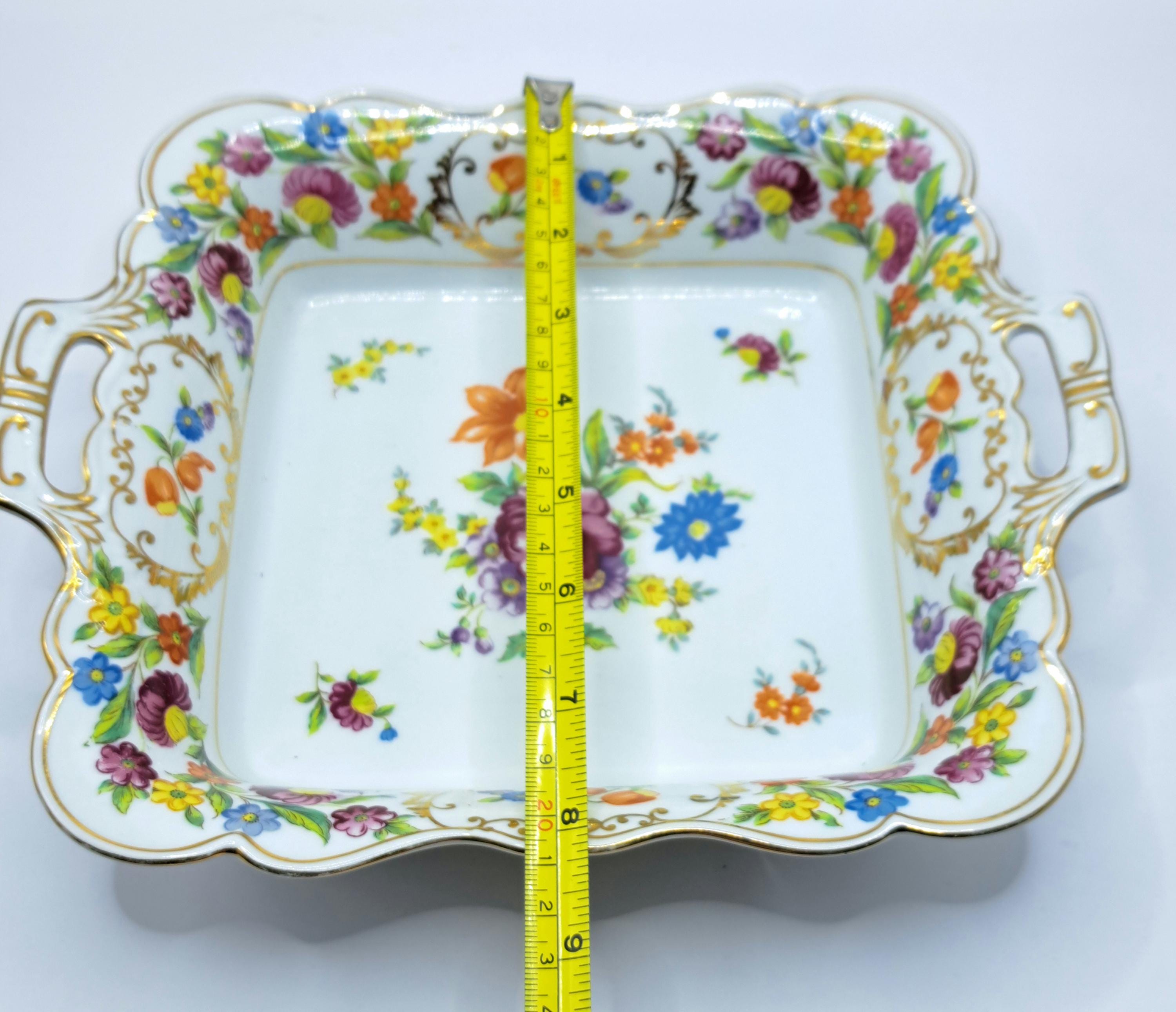 Dresden Trinket ドレスデン葉型器 Noritake China Japan Dresdena Handled Dish - Etsy
