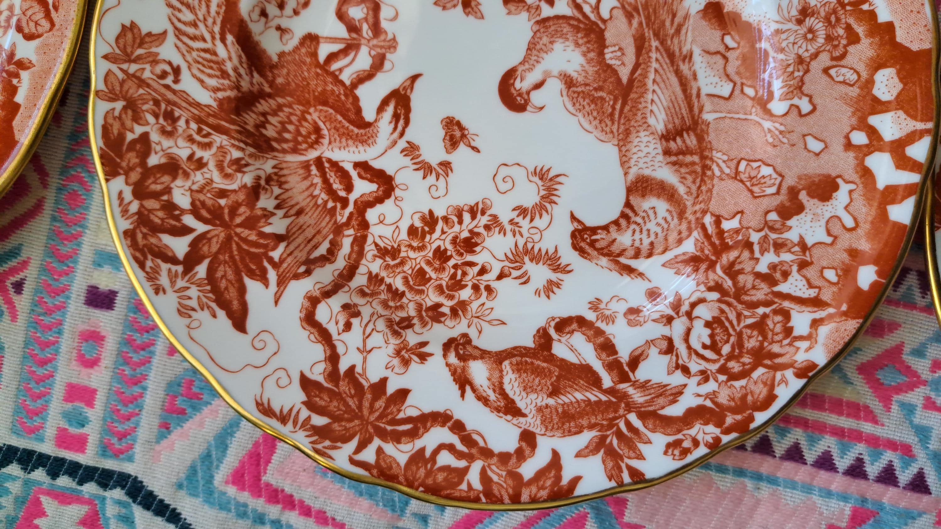 Priced Individually Red Aves by Royal Crown Derby Plates 8.25