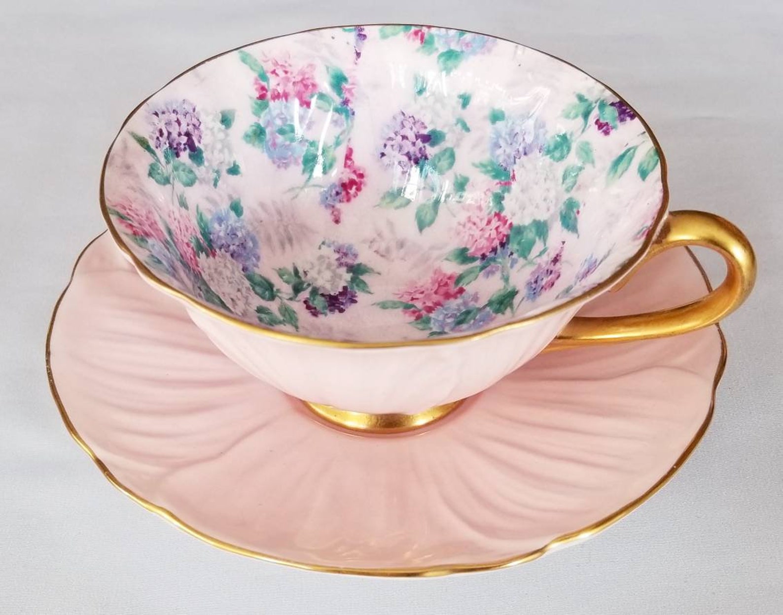 Shelley Oleander teacup and saucer light pink summer glory Etsy
