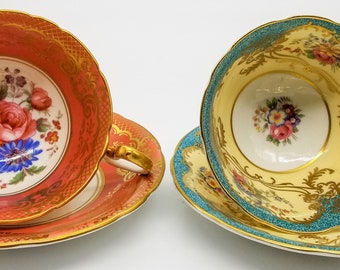 As Is priced individually Aynsley teacups and saucers