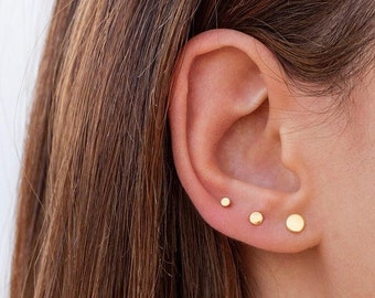 Studs for women, round stud earrings, sterling silver studs, mini studs, circle earrings, minimalist earrings
