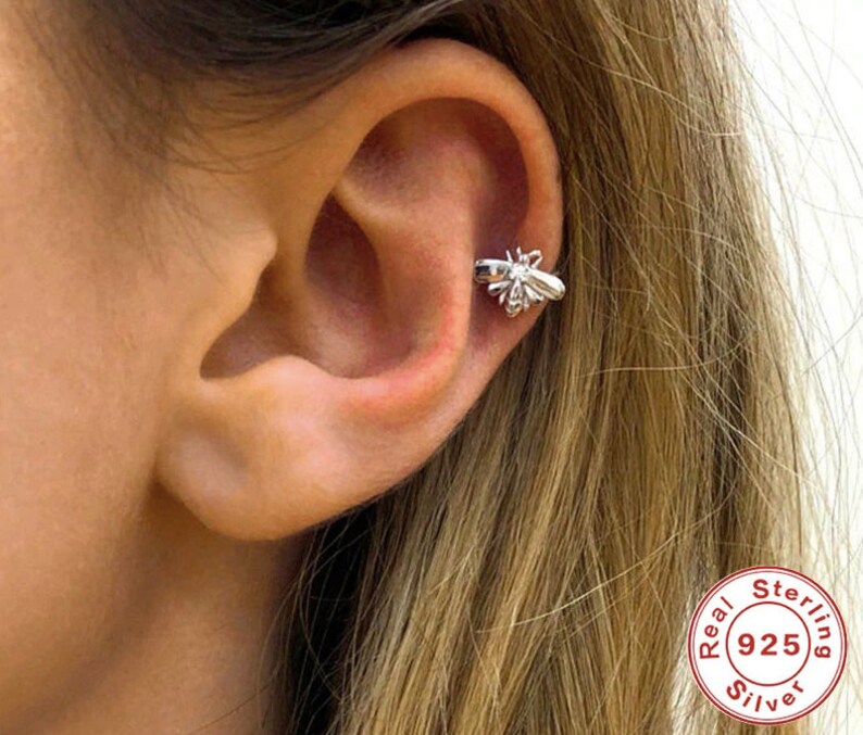 0.8cm Cute Tiny Bee Ear Cuff Clip Earrings Without Piercing Etsy