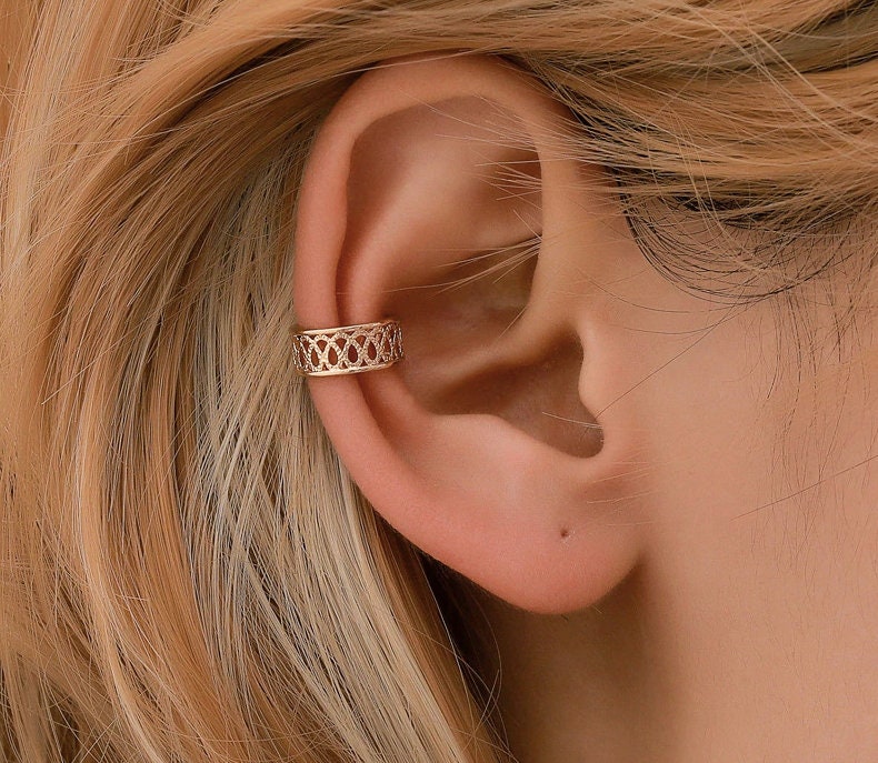 Vintage Clip on Ear Cuff Without Piercing Party Earrings Etsy