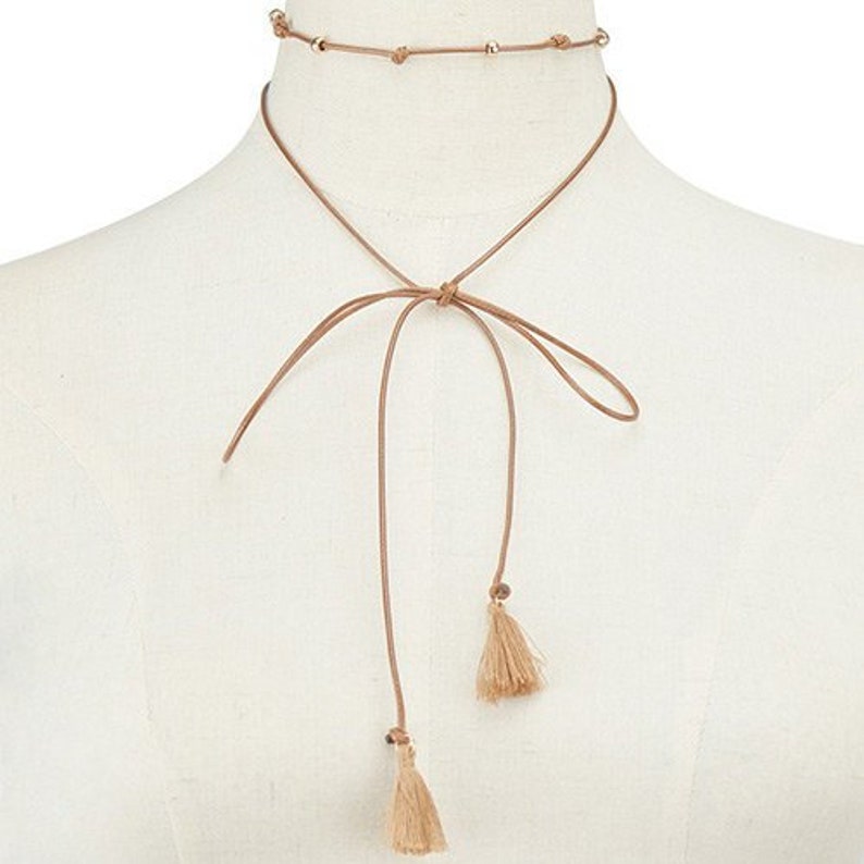 My Girl Tassel Necklace long necklace brown necklace choker pendant tassel necklace