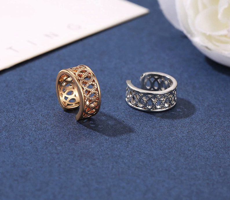 Vintage Clip on Ear Cuff Without Piercing Party Earrings Etsy