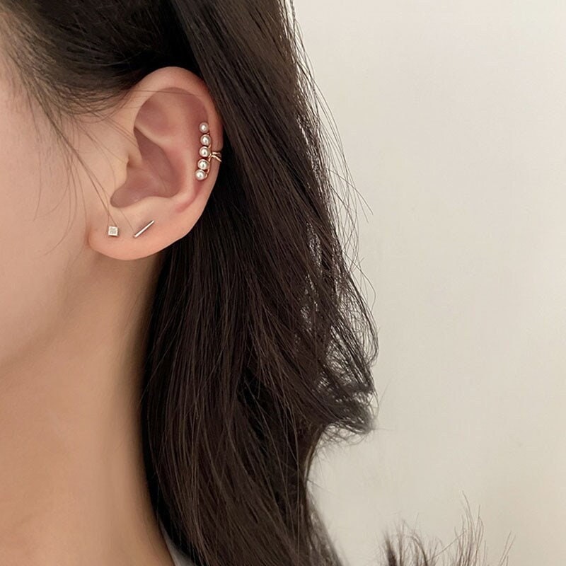 Pearl Ear Cuff/ Ear Wrap No Piercing Earrings Unique Ear Cuff - Etsy UK