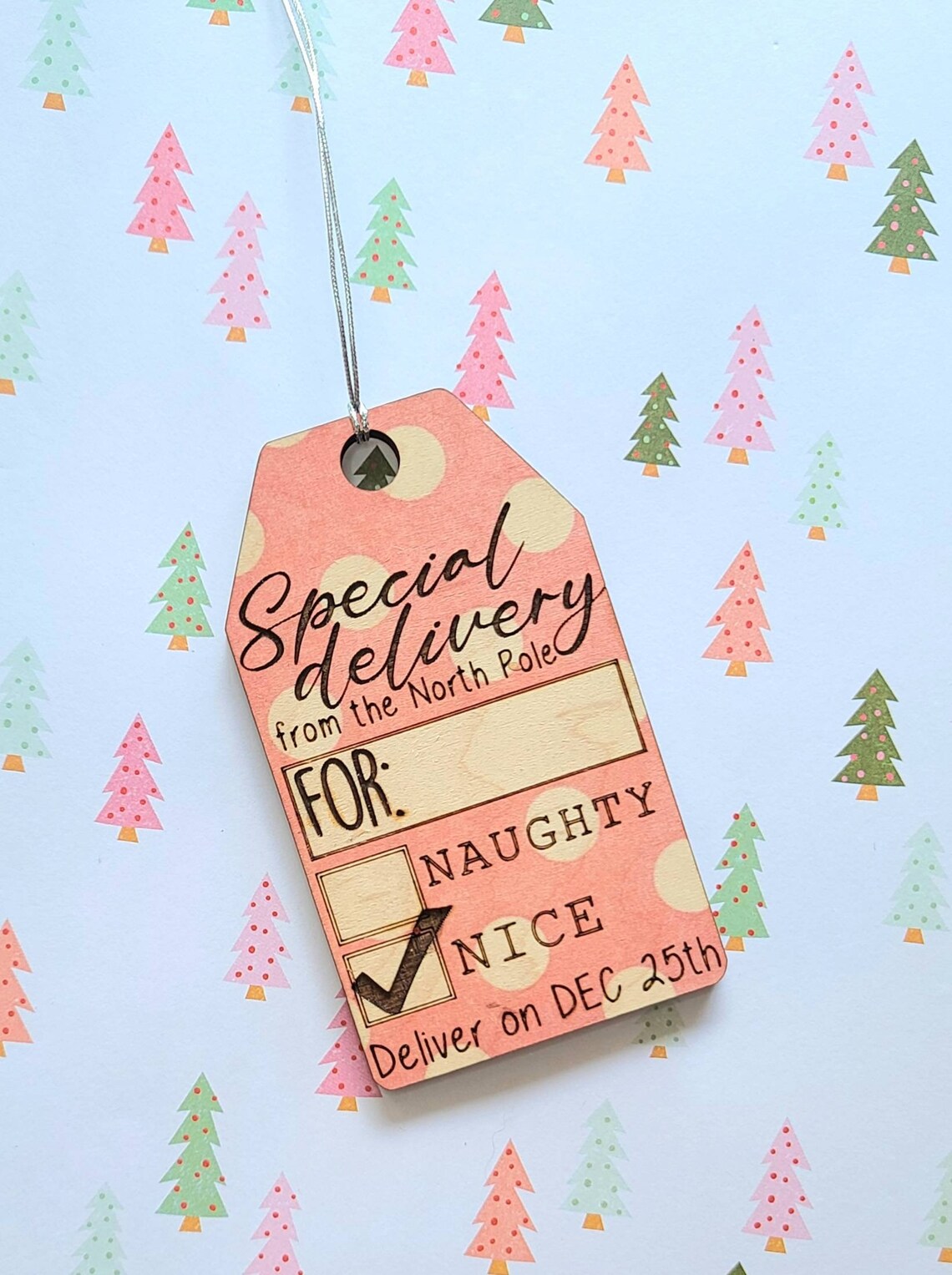 Custom Wooden Christmas Gift Tags Personalized Stocking Tag Etsy