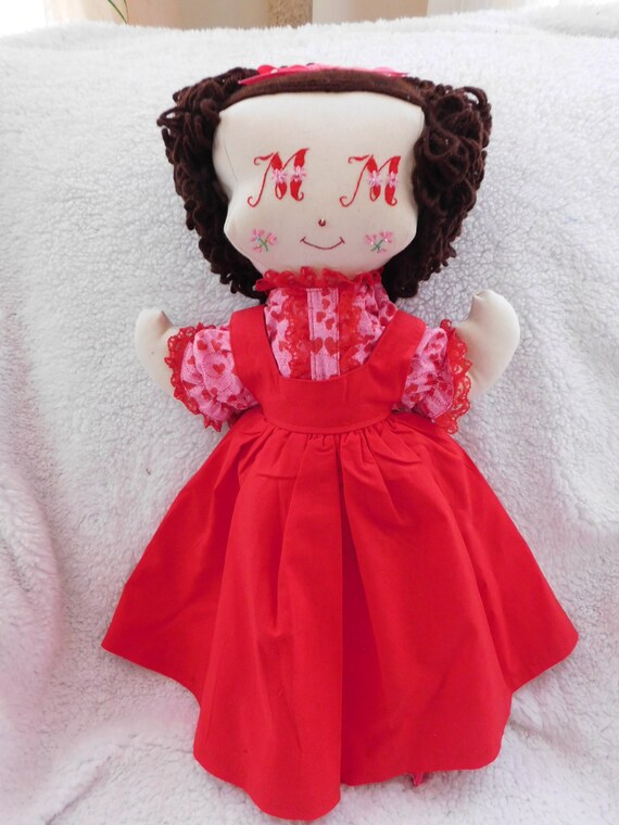 monogrammed rag dolls
