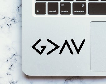 God Is Greater Than Highs And Lows Decal, Laptop - available in different sizes & colors