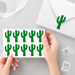 10 decalques de cactos, decalques de envelope, selos de aniversário, decalques de festa, selos de convite, decalques de planejador - 30 cores diferentes disponíveis