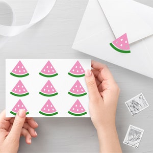 10 decalcomanie di anguria, decalcomanie per buste, sigilli di compleanno, decalcomanie per feste, sigilli di invito, decalcomanie per pianificatore - 30 colori diversi disponibili