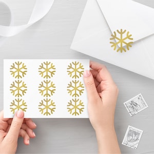 10 decalcomanie per fiocchi di neve, decalcomanie per buste, sigilli natalizi, decalcomanie per feste, sigilli per inviti, decalcomanie per pianificatore - 30 colori diversi disponibili