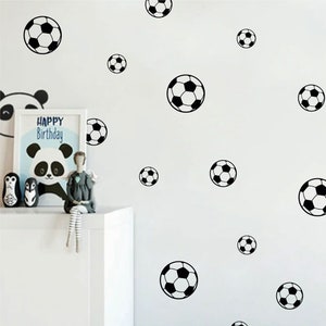 Juego de vinilos decorativos de fútbol - pegatinas - pegatinas con motivos de pared - pegatinas - pegatinas de confeti - 30 colores diferentes y 5 tamaños disponibles