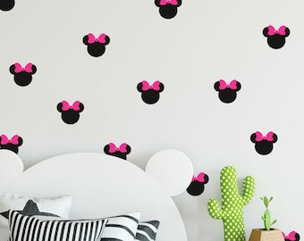 Minnie with Bows Wall Decal Set, Sticker - available in different colors & sizes