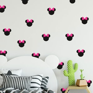 Minnie with Bows wall decal set - stickers - wall pattern decals - nursery decals - 30 different colors and 3 sizes available