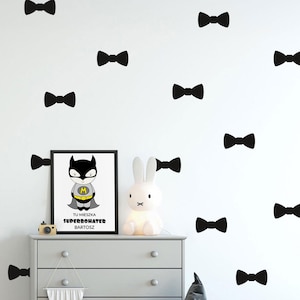 Ensemble de décalcomanies murales Bow Tie - autocollants - décalcomanies à motifs muraux - décalcomanies confettis - décalcomanies de pépinière - 30 couleurs différentes et 5 tailles disponibles