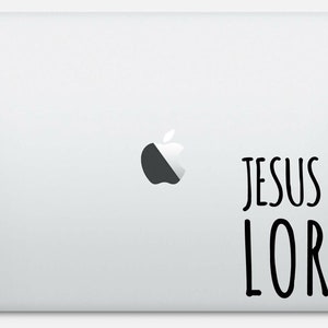 Jesus Is Lord sticker, laptop sticker, vinyl, macbook, notebook, sticker - verkrijgbaar in 3 maten en 30 verschillende kleuren