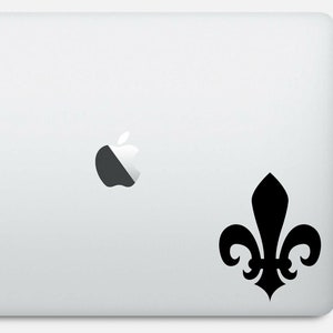 Fleur De Lis sticker, laptop sticker, vinyl, macbook, notebook, sticker - verkrijgbaar in 3 maten en 30 verschillende kleuren