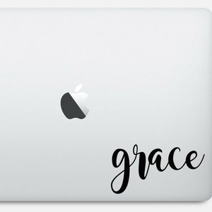 Grace sticker, laptop sticker, vinyl, macbook, notebook, sticker - verkrijgbaar in 5 maten en 30 verschillende kleuren