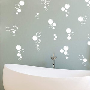 Soap Bubbles wall decal set - Bathroom - wall pattern decals - stickers - confetti decals - 30 different colors and 5 sizes available