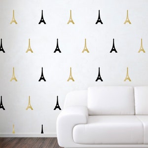 Eiffel Tower wall decal set - stickers - wall pattern decals - confetti decals - nursery decals - 30 different colors and 5 sizes available