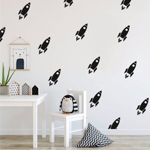 Rocket wall decal set - stickers - wall pattern decals - confetti decals - nursery decals - 30 different colors and 5 sizes available