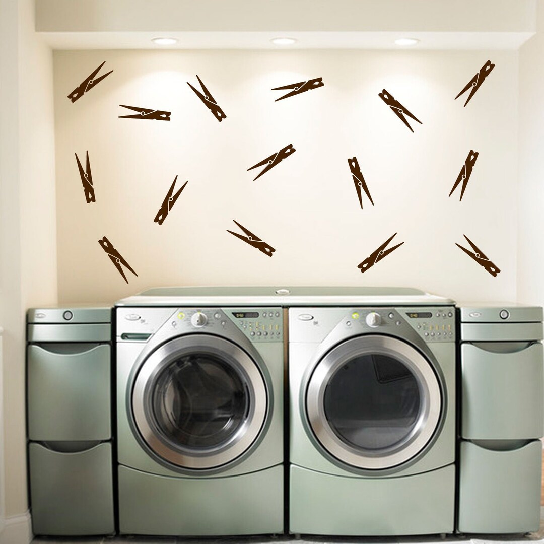 Clothespins Wall Decal Set, Sticker - Available in Different Colors ...