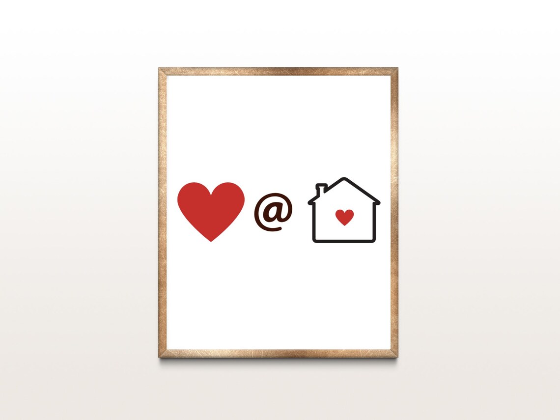 Real Estate Wall Art Heart Home Real Estate Office Word Etsy