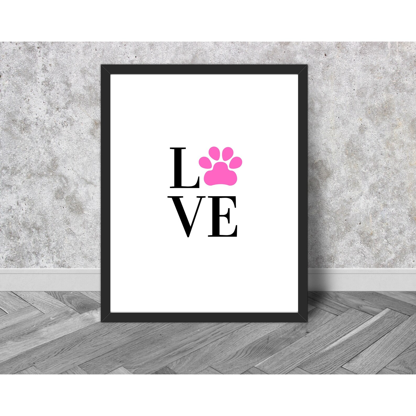 Dog Wall Art LOVE Pet Word Art Etsy