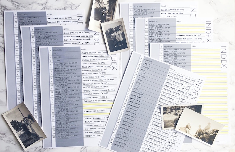 USA Deluxe Family History Bundle Original Grey Digital Download Family Tree Notebooks image 10