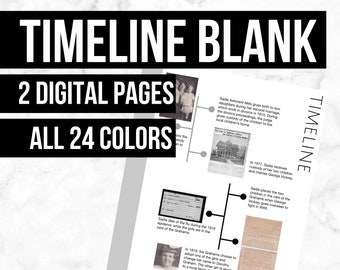 Timeline (Blank): Printable Genealogy Form (Digital Download) - Family Tree Notebooks