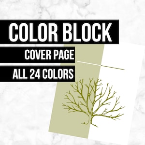 Color Block Cover Page: Printable Genealogy Form (Digital Download) - Family Tree Notebooks