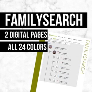 Familysearch: Printable Genealogy Form digital Download Family Tree ...