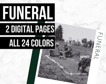 Funeral: Printable Genealogy Forms (Digital Download) - Family Tree Notebooks