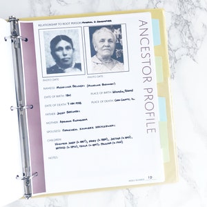 Ancestor Profile: Printable Genealogy Form digital Download Family Tree ...