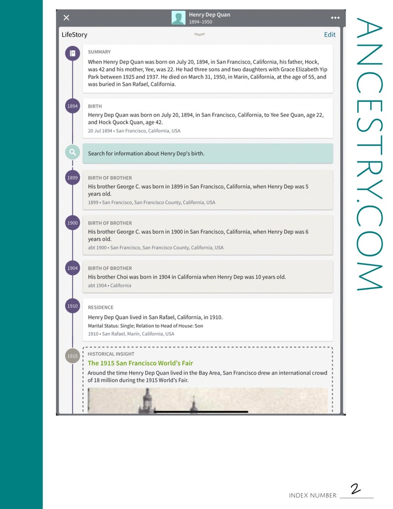 Ancestry.com: Printable Genealogy Form digital Download - Etsy Canada