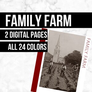 Family Farm: Printable Genealogy Form (Digital Download) - Family Tree Notebooks