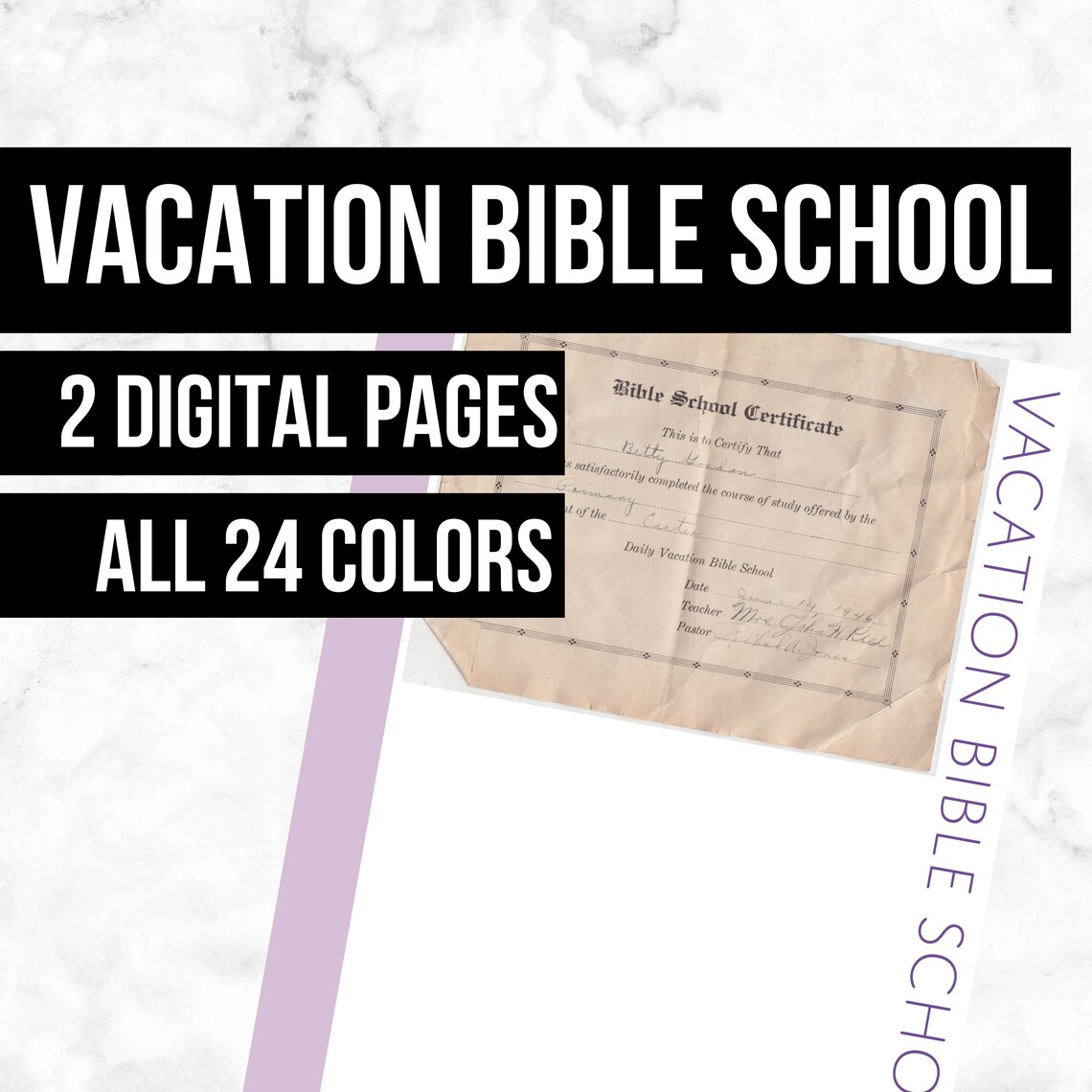 Vacation Bible School: Printable Genealogy Forms digital - Etsy